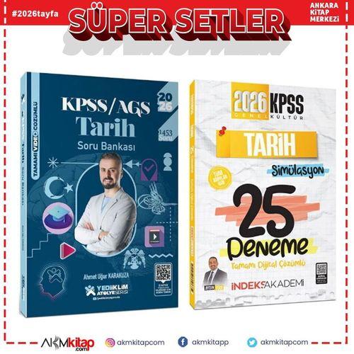 Yediiklim Yayınları 2026 KPSS Tarih Atölye Soru Bankası ve İndeks Akademi Tarih Simülasyon 25 Deneme Seti 2 Kitap