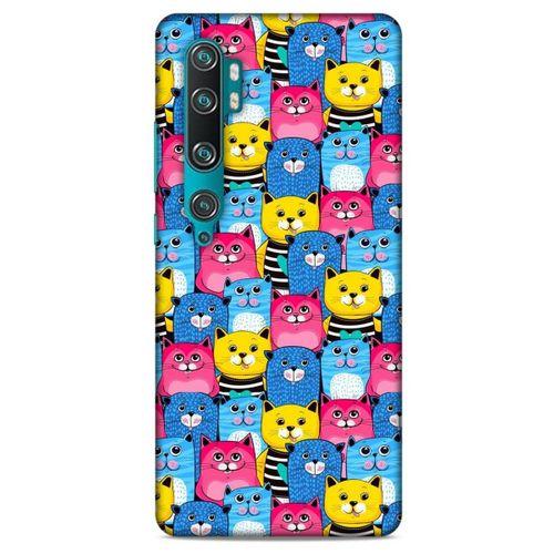Lopard Xiaomi Mi Cc9 Pro Uyumlu Kılıf Kediler (36) Glitter Kılıf Mavi Pembe