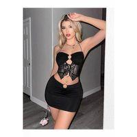 Kadın Siyah Crop 5085