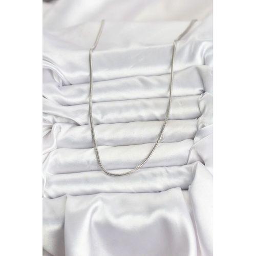 316L Çelik Zincir Gümüş Renk 60 cm Yılan Zincir Kadın Kolye