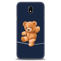 Samsung Galaxy J7 Pro / J730 Kılıf HD Baskılı Kılıf - İpteki Teddy + Tam Ekran Koruyucu