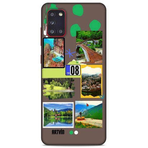 Lopard Samsung Galaxy A31 Uyumlu Kılıf Şehirli ※ (8) Artvin Baskılı Kılıf