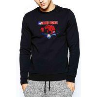 Limpbizkit Cap Mikrofon Baskılı Siyah Erkek Sweatshirt