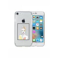 iPhone 7 Line Art Şeffaf Telefon Kılıfı