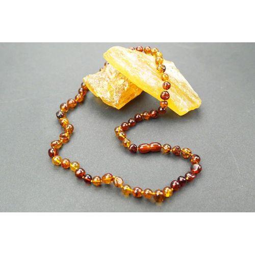 Günbatımı  Doğal Kesim Damla Kehribar Yetişkin Kolye