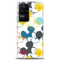 Xiaomi Poco F4 Kılıf HD Baskılı Kılıf - Renkli Mickey Mouse + Tam Ekran Koruyucu