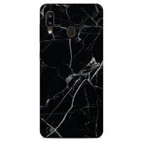 Mermer Desenli (17) Tema Tasarım Kılıf Siyah Samsung Galaxy A20 Kılıf