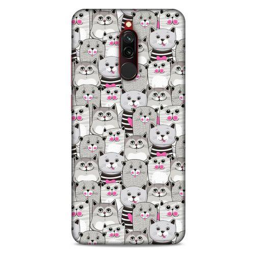 Lopard Xiaomi Redmi 8 Uyumlu Kılıf Kediler (32) Soft Silikon Kılıf Pembe Burun
