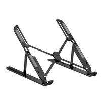 FRISBY FNC-5145ST, 10’’-15.6’’ Taşınabilir,  Katlanır, Notebook Standı, 10 Kademeli Ayarlanabilir Yükseklik, Alüminyum (Siyah)
