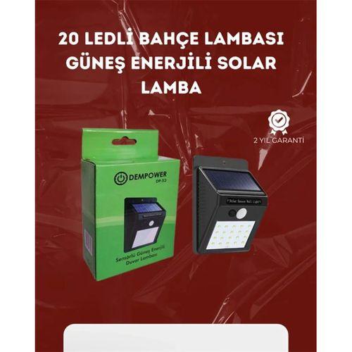 Su Geçirmez 20 Led Solar Aydınlatma | Dış Mekan İçin Pır Hareket Sensörü İle Akıllı Işık