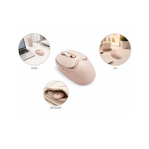 Şarjlı Kablosuz Mouse Sessiz Tıklama Bluetooth Ve Usb Destekli