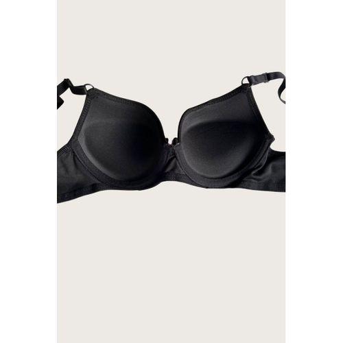 Siyah-beyaz-kırmızı-ten 4'lü Dolgulu Push Up Micro Balenli Günlük Tek Destekli Sütyen