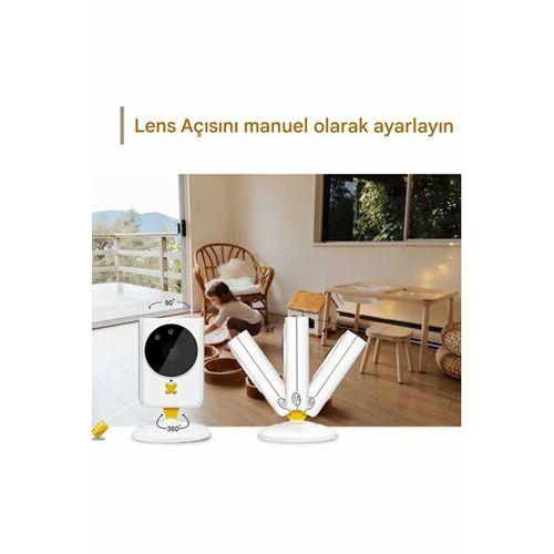 Akıllı Bebek Kamerası Monitörlü Karşılıklı Konuşma Özellikli Sıcaklık İzleme 2.4 İnç Bebek Kamerası