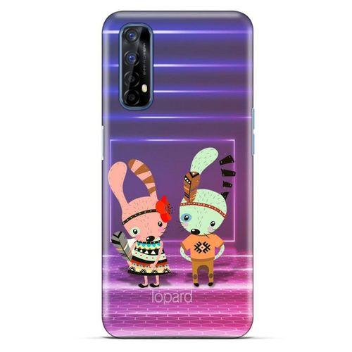 Oppo Realme 7 Kılıf FunnyMaX (4) Koruma Kılıfı Mor Pembe