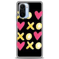 Xiaomi Redmi K40 Pro Kılıf HD Baskılı Kılıf - XOXOXO + Tam Ekran Koruyucu