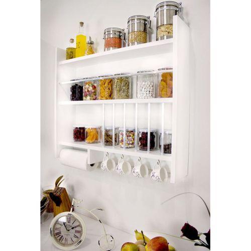 Ahşap Mutfak Dolabı Terek Rafı Bahratlık Mutfak Düzenleyici