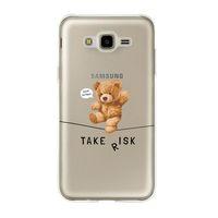 Samsung J7 Take Risk Premium Şeffaf Silikon Kılıf