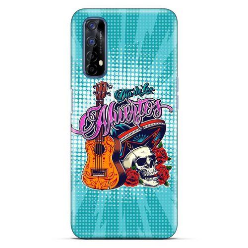 Lopard Oppo Realme 7 Uyumlu Kılıf Tattoo's (34) Slim Armor Kılıf İskelet & Gitar