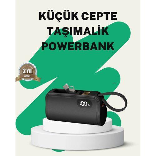 2000mah Mini Powerbank Dahili Konektörlü Pd 20w