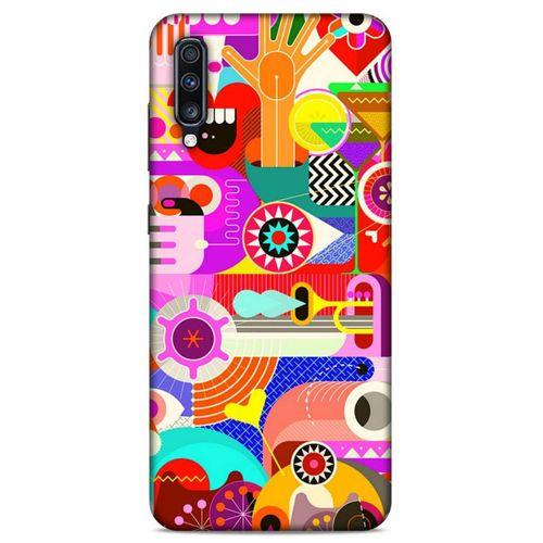 Lopard Samsung Galaxy A70s Uyumlu Kılıf Soyut Sanat (19) Baskılı Kılıfları