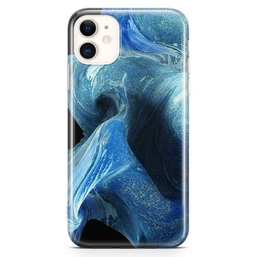 Apple iPhone 11 Kılıf Mavi Kumlar Arka Kapak Koruma Desenli Full Koruyucu