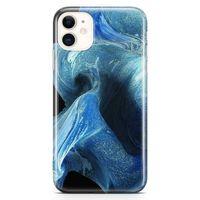 Apple iPhone 11 Kılıf Mavi Kumlar Arka Kapak Koruma Desenli Full Koruyucu