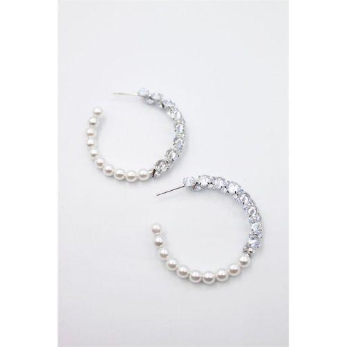 Zirkon Taşlı Küpe - Gümüş