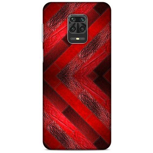Xiaomi Redmi Note 9 Pro Kılıf Patchwork (28) Arka Kapak Kırmızı Siyah