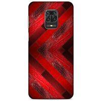 Xiaomi Redmi Note 9 Pro Kılıf Patchwork (28) Arka Kapak Kırmızı Siyah