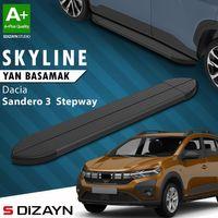 S-Dizayn Dacia Sandero 3 Stepway Skyline Siyah Yan Basamak 183 Cm 2020 Üzeri A+ Kalite