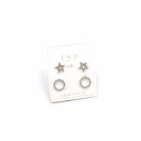 Çoklu Yıldız Küpe - Gümüş