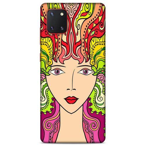 Lopard Samsung Galaxy Note 10 Lite Uyumlu Kılıf Sürreal Yüzler ♀ (42) Rugged Armor Kılıf Desenli