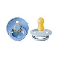 Bibs Colour Kauçuk Emzik 2li 0-6 Ay Sky Blue / Baby Blue