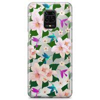 Xiaomi Redmi Note 9S Kılıf Karanfil Kuşlar Arka Kapak Koruma Desenli Full Koruyucu