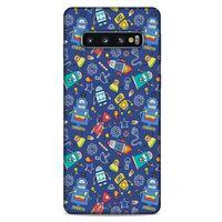 Retro (7) Desen Telefon Kılıfı Renkli Samsung Galaxy S10 Kılıf