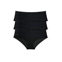 3 Adet Kadın Yüksek Bel Bato Külot Siyah