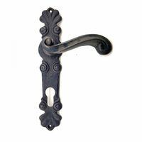 Antika Tarz Dekoratif Pirinç Okyanus Banyo Kapı Kolu - 230x46 Mm, Oksit