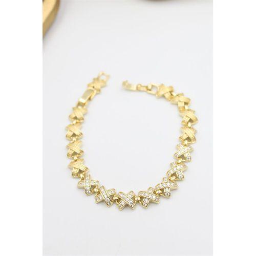 Taşlı Xuping Bileklik - Altın