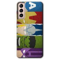 Samsung Galaxy S21 HD Baskılı Kılıf + 9D Tam Ekran Koruyucu - Avengers-1