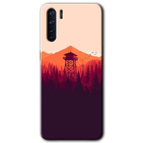 Oppo A91 Kılıf HD Baskılı Desen + Hayalet Cam Yandan Görünmez