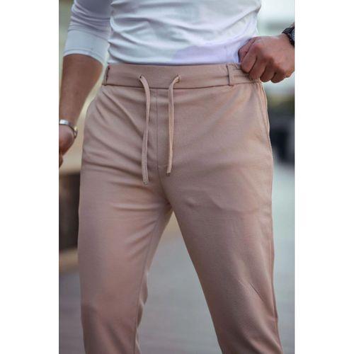 Erkek Diagonel Mikro Dokulu Cepli Beli Lastilki Pantolon - Gri