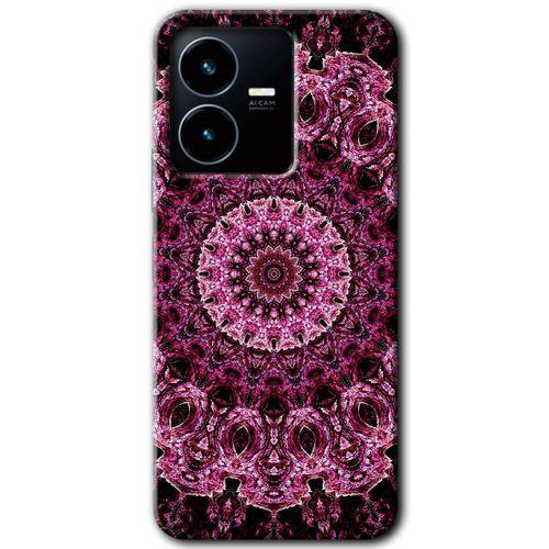 Vivo Y22s Kılıf HD Desen Baskılı Arka Kapak - Mandala Patterns Kaleidoscope