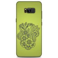 Lopard Samsung Galaxy S8 Plus Uyumlu Kılıf Tattoo's (40) Fit Silikon Kılıf Çiçek Dövmesi