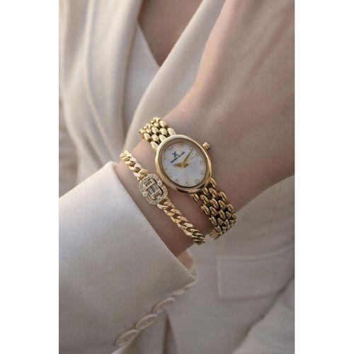 Daniel Klein Çelik Kordon 30 Mt Suya Dayanıklı Özel Tasarım Kadın Kol Saati + Bileklik VS.BLKT.0898