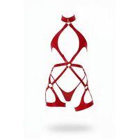 Kırmızı Harness Takım Deri Metal Halka Detaylı - Brf1331