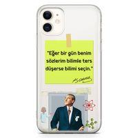 Apple iPhone 11 Kılıf Caps Atatürk Arka Kapak Koruma Desenli Full Koruyucu