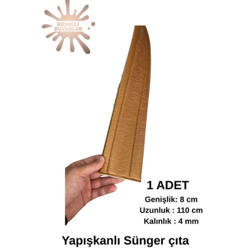Kahverengi Düz 8cm-110cm Kendinden Yapışkanlı Çıta Çerçeve Süpürgelik