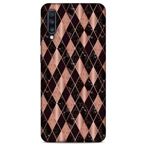 Mermer Desenli (25) Tema Antişok Kapak Rose Gold Samsung Galaxy A70s Kılıf