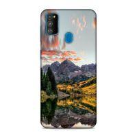 Samsung Galaxy M30s Kılıf Yansima Dag Arka Kapak Silikon Koruma Full Koruyucu