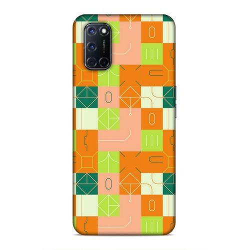 Oppo A92 Uyumlu Kılıf Insomnia (48) Bumper Kılıf Fıstık Yeşili Turuncu